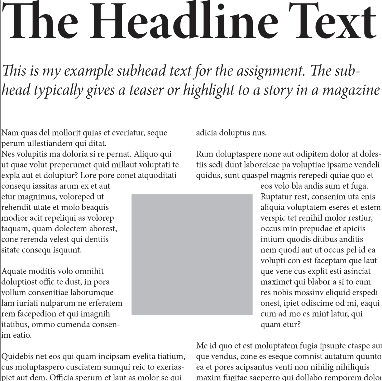 Article layout