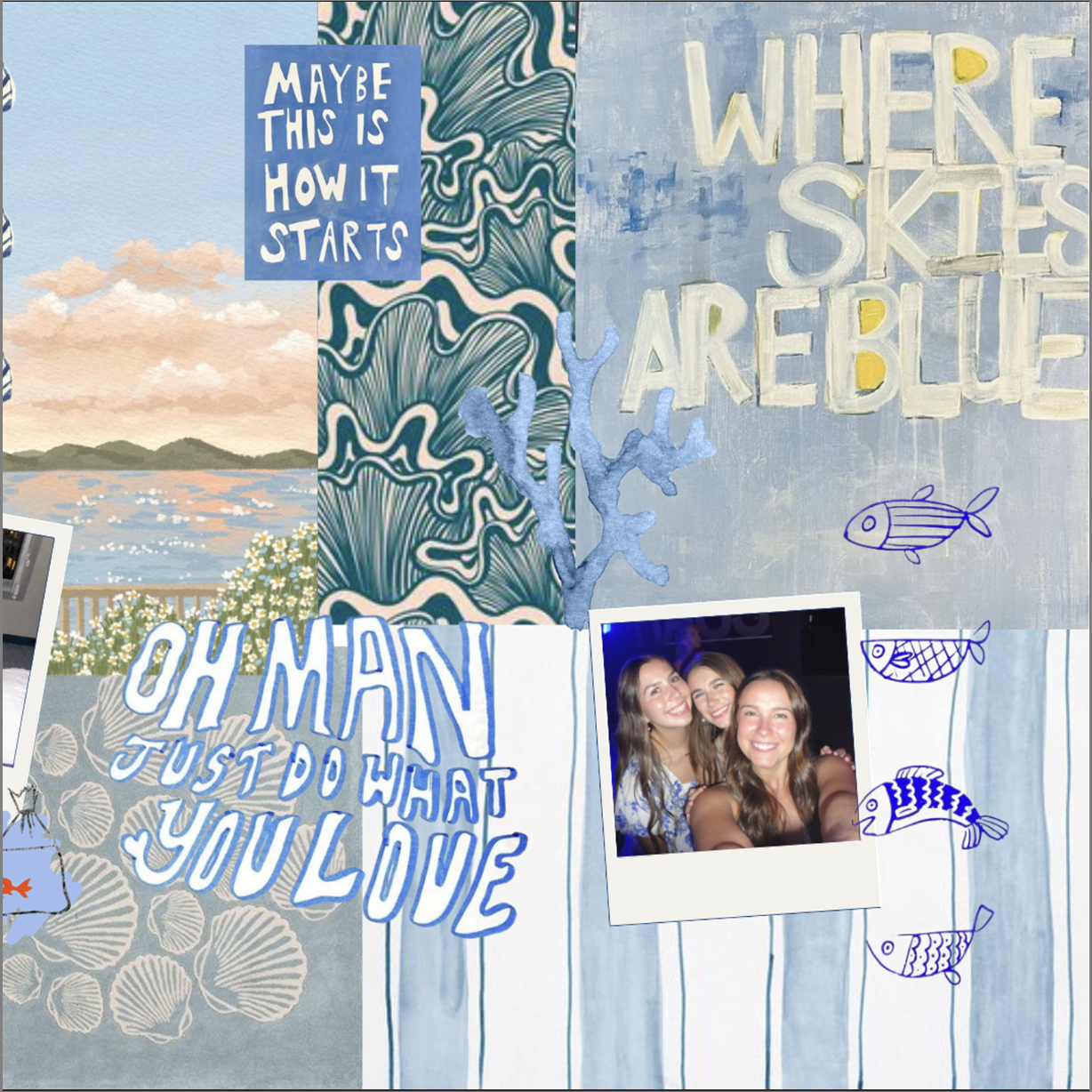 Computer screensaver collage